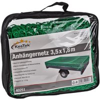 Kestek - Anhängernetz Gepäcknetz Abdecknetz 1,8 x 3,5 m grün zur Ladungssicherung von KESTEK