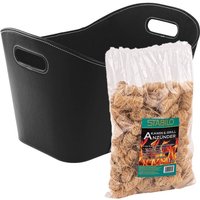 Kestek Holzkorb Set5 Kaminholzkorb in Schwarz und Stabilo Kaminanzünder 1kg Kestek Holzkorb Set5 Kaminholzkorb in Schwarz und Stabilo Kaminanzünder 1kg von KESTEK