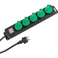 Kestek Steckdosenleiste 5-fach mit Schalter IP44 Mehrfachsteckdose Schutzkontakt von KESTEK