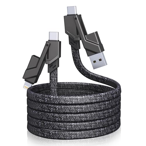 60W USB C auf Multi USB Ladekabel 4 in 1 Universal 2M Schnellladekabel mit E-Mark Chip Schnellladekabel USB C auf USB C[60W]+Lightning[27W] für iPhone 15/14, Galaxy S24/S23, Google, LG, MacBook, Pad von KETAKY Plus