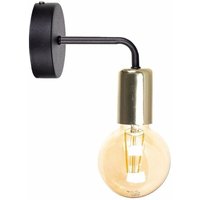 Keter Lighting - 1165 Nixon Wandleuchte Schwarz, Gold, 16cm, 1x E27 von KETER LIGHTING