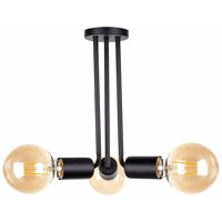 1176 Venna Multi Arm Halbbündige Deckenleuchte Schwarz, 25cm, 3x E27 - Keter Lighting von KETER LIGHTING