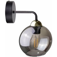 1210 Cosmo Dome Wandleuchte Schwarz, Gold, 23cm, 1x E27 - Keter Lighting von KETER LIGHTING