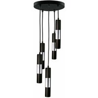 Keter Lighting - 1263 Magnum Cluster Pendelleuchte Schwarz, Silber, 30cm, 5x GU10 von KETER LIGHTING