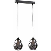 1569 Loki Bar Pendelleuchte Schwarz, 50cm, 2x E27 - Keter Lighting von KETER LIGHTING