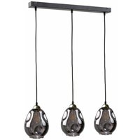 Keter Lighting - 1575 Loki Bar Pendelleuchte Schwarz, 60cm, 3x E27 von KETER LIGHTING