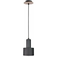 2066 Luce Zylindrische Pendel-Deckenleuchte Schwarz, Holz, 15cm, 1x E27 - Keter Lighting von KETER LIGHTING