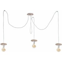 Keter Lighting - 283 Saturn Cluster Pendel-Deckenleuchte Natur, 3x E27 von KETER LIGHTING