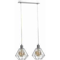 695 Foskal Bar Pendelleuchte Silber, 50cm, 2x E27 - Keter Lighting von KETER LIGHTING