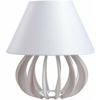 Keter Lighting - 939 Nora Tischlampe mit rundem konischem Schirm weiß, 25cm, 1x E27 von KETER LIGHTING