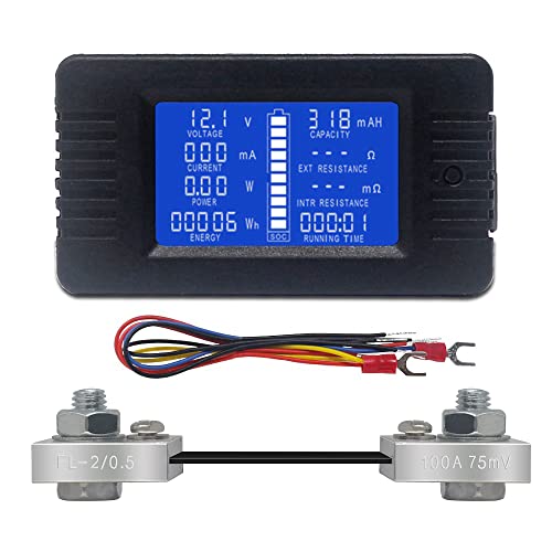 Batteriezähler DC Voltmeter Amperemeter Energie Monitor LCD Multimeter Digital Spannung Strom Cap Ohm Zeit SOC Meter LCD DC 0-200V 100A Shunt Batteriezähler DC Voltmeter Amperemeter Energie Monitor LCD Multimeter Digital Spannung Strom Cap Ohm Zeit SOC Meter LCD DC 0-200V 100A Shunt von KETOTEK
