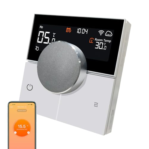 KETOTEK Smart Thermostat Für Wasser Fussbodenheizung 3A, WiFi Raumthermostat Digital LCD Programmierbarer Chronothermostat Kompatibel mit Alexa, Smart Life APP KETOTEK Smart Thermostat Für Wasser Fussbodenheizung 3A, WiFi Raumthermostat Digital LCD Programmierbarer Chronothermostat Kompatibel mit Alexa, Smart Life APP von KETOTEK