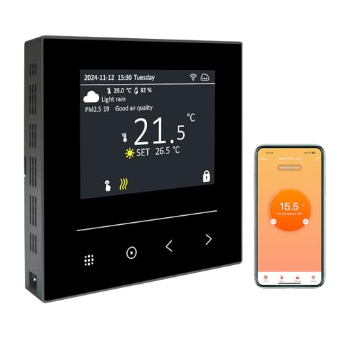KETOTEK Smart Thermostat für Wasser Fussbodenheizung 3A, Digital Programmierbar Raumthermostat Kompatibel mit Alexa, WLAN Chronothermostat Unterstützen Smart Life/Tuya App Fernsteuerung KETOTEK Smart Thermostat für Wasser Fussbodenheizung 3A, Digital Programmierbar Raumthermostat Kompatibel mit Alexa, WLAN Chronothermostat Unterstützen Smart Life/Tuya App Fernsteuerung von KETOTEK