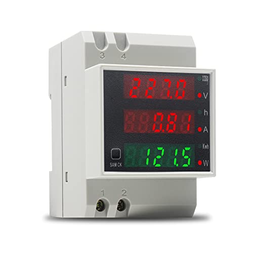 KETOTEK Stromzähler Hutschiene Voltmeter Amperemeter AC 80-300V 100A, Leistungsmesser Strommesser Digital Wechselstromzähler KWh Zähler Zwischenzähler Strom Energiezähler Din KETOTEK Stromzähler Hutschiene Voltmeter Amperemeter AC 80-300V 100A, Leistungsmesser Strommesser Digital Wechselstromzähler KWh Zähler Zwischenzähler Strom Energiezähler Din von KETOTEK