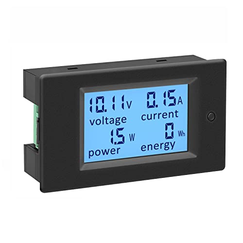 KETOTEK Voltmeter Amperemeter DC 6,5-100V 100A Digitaler Stromzähler Spannungsmesser Stromprüfer Energiemessgerät Leistungsmesser Spannung Strom Anzeige Volt Ampere Panel LCD (ohne Shunt) von KETOTEK
