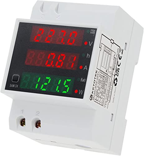 KETOTEK Stromzähler Hutschiene Digitaler Energiezähler, AC80-300V 100A Wechselstromzähler geeicht, KWh Zähler Leistungsmesser Voltmeter Amperemeter Zwischenzähler Strom DIN Schiene KETOTEK Stromzähler Hutschiene Digitaler Energiezähler, AC80-300V 100A Wechselstromzähler geeicht, KWh Zähler Leistungsmesser Voltmeter Amperemeter Zwischenzähler Strom DIN Schiene von KETOTEK
