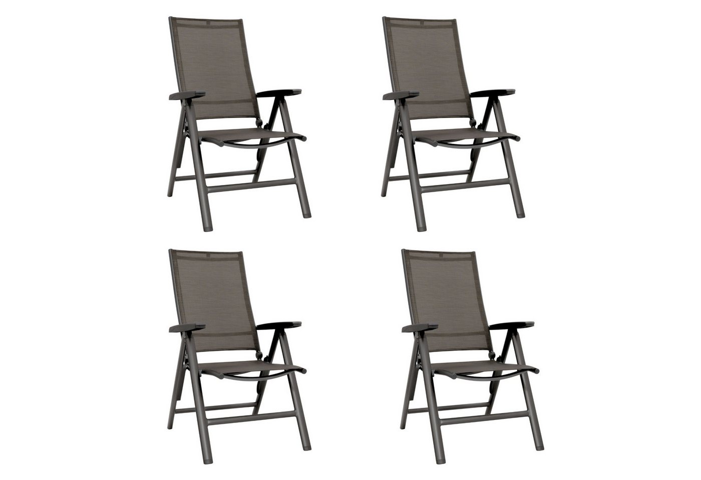 KETTLER Klappstuhl KETTLER Set 4x Klappsessel Multipositionssessel CROWD anthrazit KETTLER Klappstuhl KETTLER Set 4x Klappsessel Multipositionssessel CROWD anthrazit von KETTLER