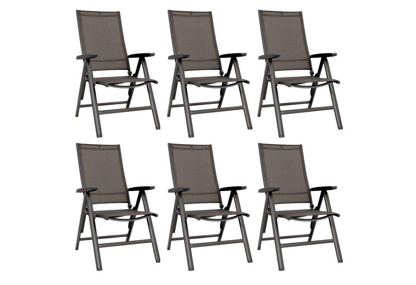 KETTLER Klappstuhl KETTLER Set 6x Klappsessel Multipositionssessel CROWD anthrazit KETTLER Klappstuhl KETTLER Set 6x Klappsessel Multipositionssessel CROWD anthrazit von KETTLER