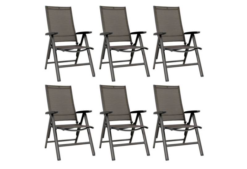 KETTLER Klappstuhl KETTLER Set 6x Klappsessel Multipositionssessel CROWD anthrazit KETTLER Klappstuhl KETTLER Set 6x Klappsessel Multipositionssessel CROWD anthrazit von KETTLER