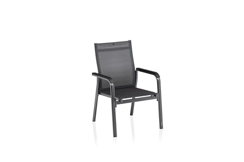 Kettler Basic Plus Premium Stapelsessel, anthrazit/lakritz, Alu/Outdoorgewebe, 0102405-7000 von KETTLER
