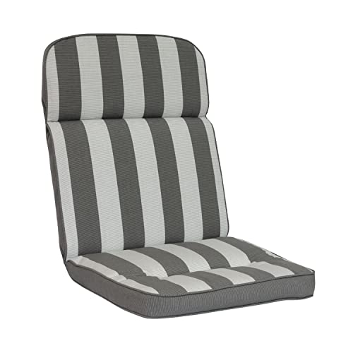 KETTtex Auflage Mittellehner Hellgrau-gestreift I Gartenstuhl Polster 110x50x7cm I KTH3 Sitzauflage weich & robust I atmungsaktive Stuhlauflage I UV-beständiges Sitzkissen I Dessin 8744 KETTtex Auflage Mittellehner Hellgrau-gestreift I Gartenstuhl Polster 110x50x7cm I KTH3 Sitzauflage weich & robust I atmungsaktive Stuhlauflage I UV-beständiges Sitzkissen I Dessin 8744 von KETTtex EXKLUSIV