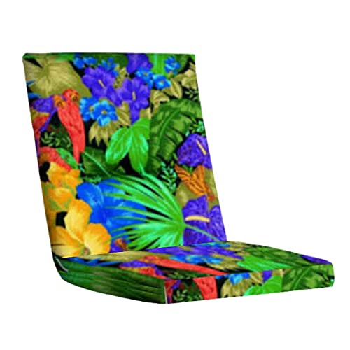 KETTtex Comfort Auflage Niederlehner Papagei I Gartenstuhl Polster 100x50x4cm I KTH2 Sitzauflage weich & strapazierfähig I langlebige Stuhlauflage pflegeleicht I Dessin 8194 von KETTtex EXKLUSIV