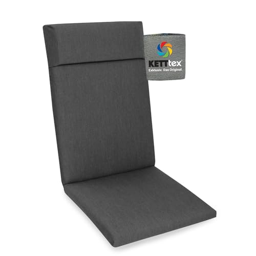 KETTtex EXKLUSIV Auflage Hochlehner Agora anthrazit I Gartenstuhl Polster 123x50x4cm mit Kopfpolster I spinndüsengefärbter Stoff I Sitzauflage I pflegeleicht & widerstandsfähig I Dessin 2710 KETTtex EXKLUSIV Auflage Hochlehner Agora anthrazit I Gartenstuhl Polster 123x50x4cm mit Kopfpolster I spinndüsengefärbter Stoff I Sitzauflage I pflegeleicht & widerstandsfähig I Dessin 2710 von KETTtex EXKLUSIV