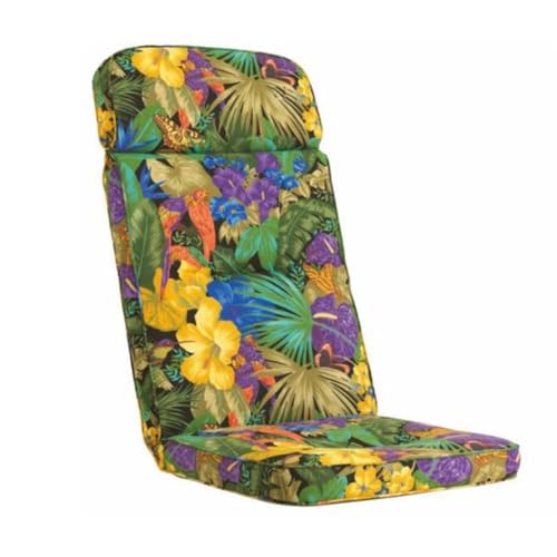 KETTtex EXKLUSIV Auflage Hochlehner Papagei I Gartenstuhl Polster 123x50x9cm I KTH3 Sitzauflage weich und robust I Wetter- und formbeständige Stuhlauflage I Pflegeleichte Sesselauflage I Dessin 8194 von KETTtex EXKLUSIV