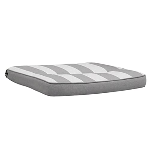 KETTtex EXKLUSIV Auflage Hocker Grau gestreift I Barhocker Polster 50x50x9cm I KTH3 Sitzauflage weich & robust I atmungsaktive Stuhlauflage I UV-beständiges Sitzkissen I Dessin 8744 von KETTtex EXKLUSIV