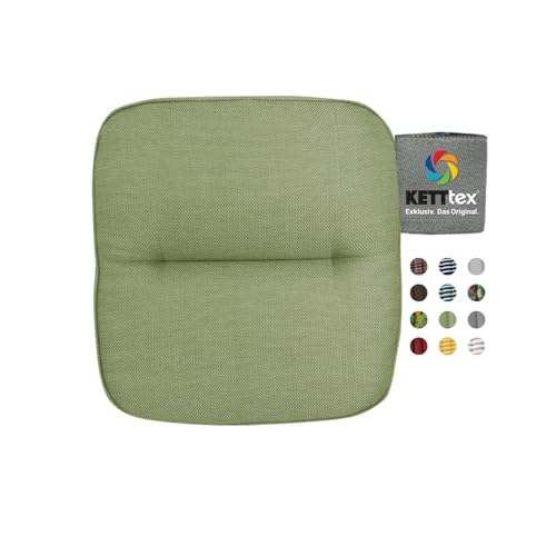 KETTtex EXKLUSIV Auflage Hocker Grün I Barhocker Polster 50x50x9cm I KTH3 Sitzauflage weich & robust I Hockerauflage atmungsaktiv I Sitzkissen hautverträglich I Dessin 2632 von KETTtex EXKLUSIV