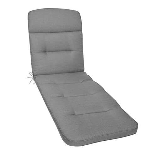 KETTtex EXKLUSIV Auflage Rollliege Grau I Gartenliege Polster 200x65x9cm I KTH3 Liegenauflage I atmungsaktive Liegestuhl-Auflage I hautverträglich I wasserabweisendes Liegekissen I Dessin 2631 von KETTtex EXKLUSIV