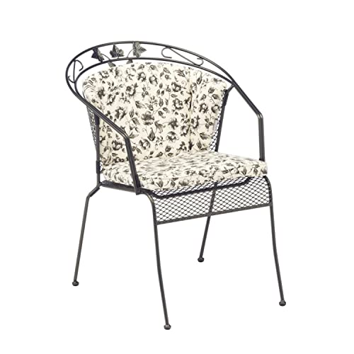 KETTtex EXKLUSIV Auflage für Sessel Elegance Altweiß mit Schritfzug I Sitz 43x46x4 I Rücken 35x80x3 cm I Bankauflage weich & robust I Wetter- & formbeständige Auflage I Pflegeleichte Sitzkissen von KETTtex EXKLUSIV