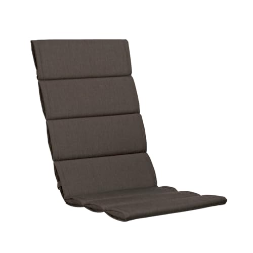 KETTtex EXKLUSIV Comfort Plus Auflage Hochlehner Dunkelgrau I Gartenstuhl Polster 120x50x5/3cm I KTH1 Sitzauflage weich & robust I Stuhlauflage UV-beständig I Dessin 8692 von KETTtex EXKLUSIV