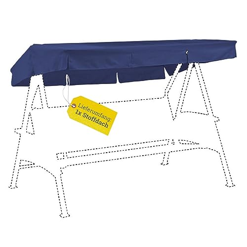 KETTtex EXKLUSIV Schaukeldach für Kettler Classic/Montana dunkelblau 207x146 I Dach Hollywoodschaukel I UV-beständiges Schaukel-Dach I 100% Polyacryl I versch. Farben von KETTtex EXKLUSIV