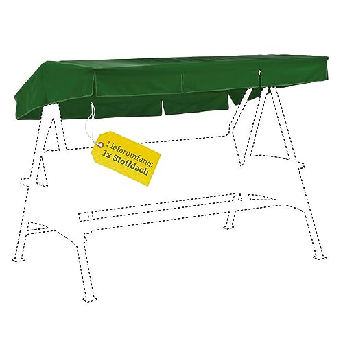 KETTtex EXKLUSIV Schaukeldach für Kettler Classic/Montana dunkelgrün 207x146 I Dach Hollywoodschaukel I UV-beständiges Schaukel-Dach I 100% Polyacryl I versch. Farben von KETTtex EXKLUSIV