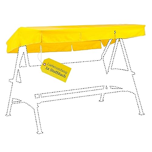 KETTtex EXKLUSIV Schaukeldach für Kettler Classic/Montana gelb 207x146 I Dach Hollywoodschaukel I UV-beständiges Schaukel-Dach I 100% Polyacryl I versch. Farben von KETTtex EXKLUSIV