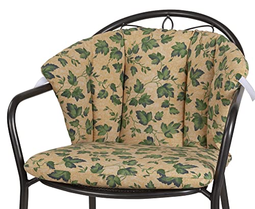 KETTtex 2455 Auflage für Royal Garden MWH Sessel Elegance gelb Efeu Sitzpolster (ohne Stuhl) von KETTtex