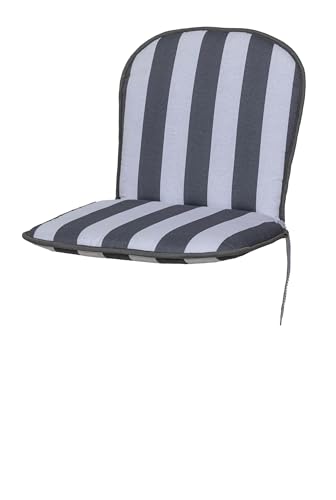 KETTtex Auflage Monoblock niedrig 2156 grau-weiß Blockstreifen 79x43x3,5 cm von KETTtex