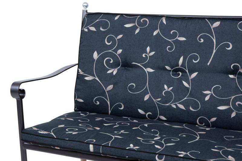 KETTtex Bankauflage für Royal Garden MWH Bank Excelsior 2-Sitzer 2223 anthrazit Ranke, (1 St), mit Bindebändern von KETTtex