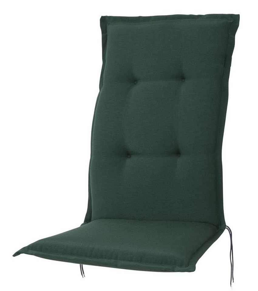 KETTtex Hochlehnerauflage Hochlehner Florence 2147 dunkelgrün 120x50x8 cm KETTtex, (1 St), Halteband verstellbar mit Bindebändern von KETTtex
