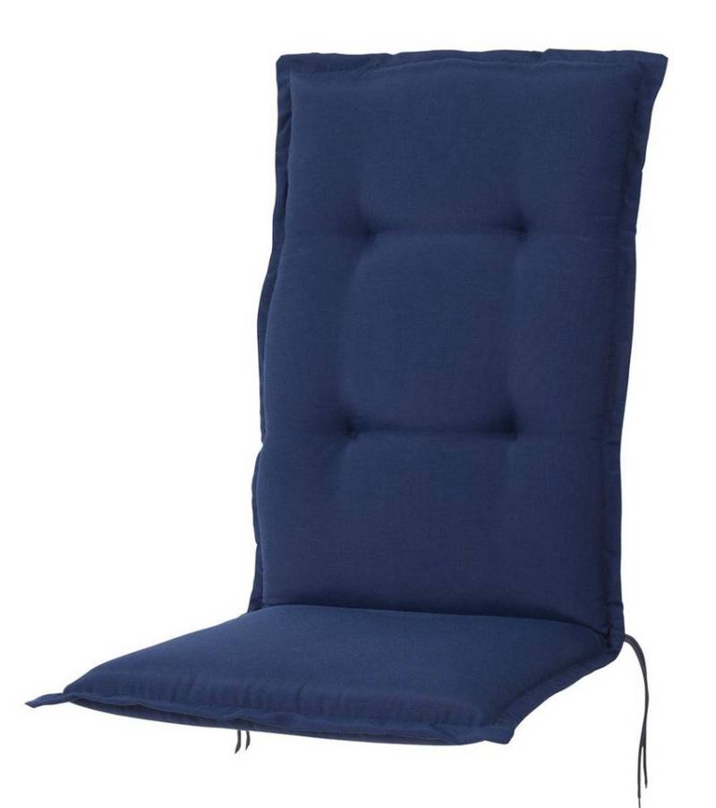 KETTtex Hochlehnerauflage Hochlehner Florence 2148 dunkelblau 120x50x8 cm KETTtex, (1 St), Halteband verstellbar mit Bindebändern von KETTtex