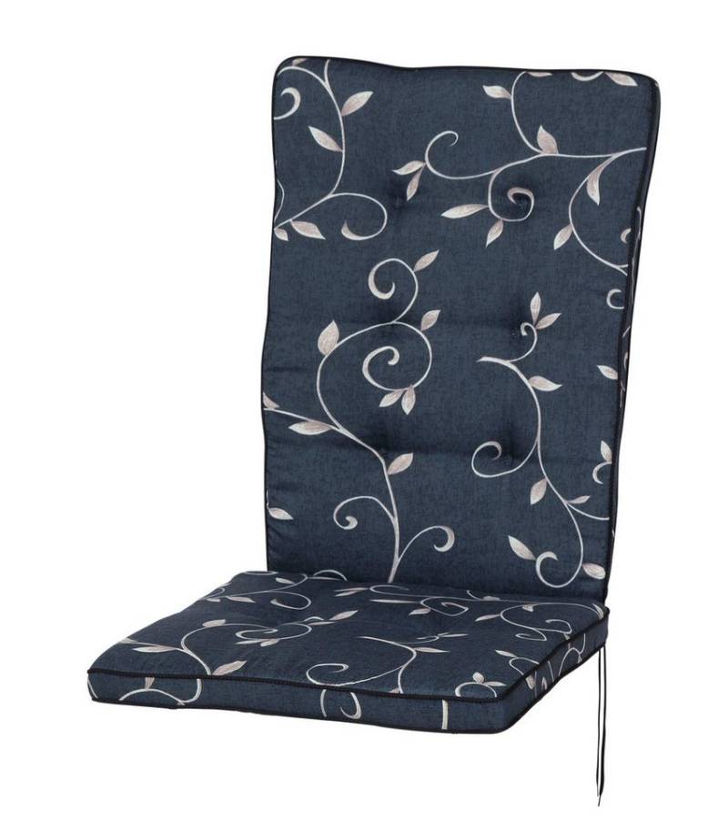 KETTtex Hochlehnerauflage für Royal Garden MWH Hochlehner Excelsior 2223 anthrazit Ranke KETTtex, (1 St), mit Bindebändern von KETTtex