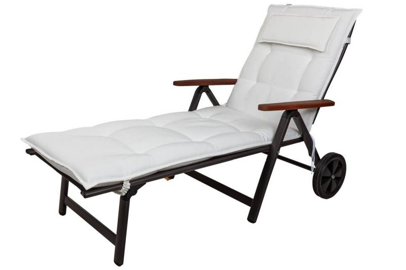 KETTtex Liegenauflage Rollliege Marbella 2320 weiß 190x60x7,5 cm KETTtex, (1 St), mit Bindebändern Halteband Gummi von KETTtex