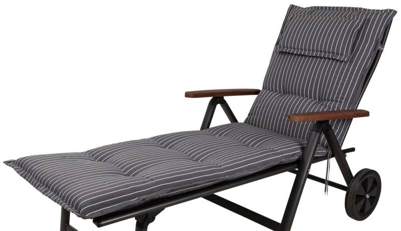 KETTtex Liegenauflage Rollliege Rom 0709 grau-weiß gestreift 195x60x8 cm KETTtex, (1 St) von KETTtex