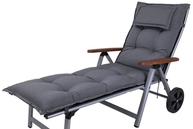 KETTtex Liegenauflage Rollliege Rom 50089-51 grau meliert 190x60x9 cm KETTtex, (1 St), Halteband verstellbar mit Bindebändern Klettband von KETTtex