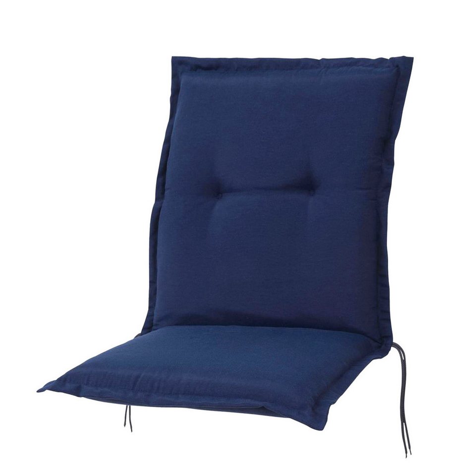 KETTtex Polsterauflage Auflage Niederlehner Florence 2148 dunkelblau 100x50x8 cm KETTtex, (1 St), Halteband verstellbar mit Bindebändern von KETTtex