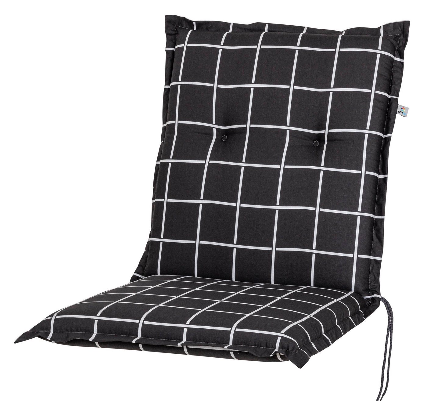 KETTtex Polsterauflage Auflage Niederlehner Milano 2398 anthrazit-grau 102x49x6 cm KETTtex, (1 St), Halteband verstellbar mit Bindebändern von KETTtex