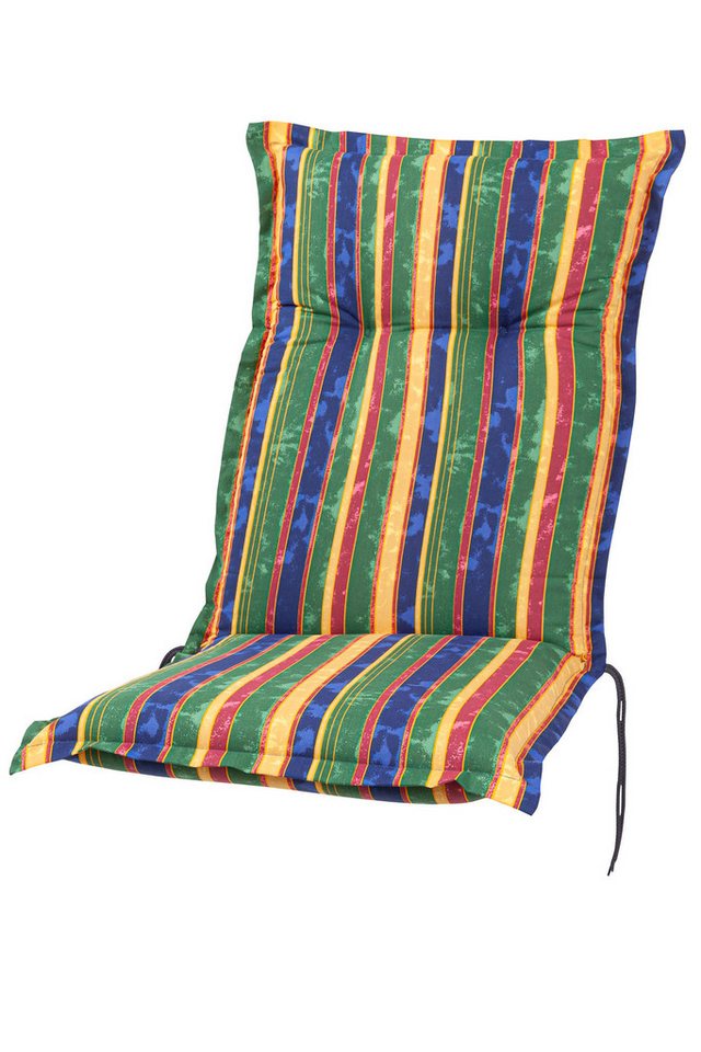 KETTtex Polsterauflage Mittellehner Florence 2268 multicolor Streifen 110x50x8 cm KETTtex, (1 St), Halteband verstellbar mit Bindebändern von KETTtex