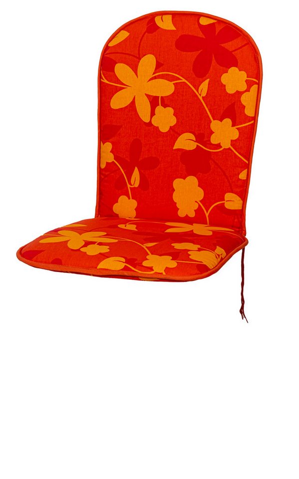 KETTtex Polsterauflage Monoblock hoch 0464 rot-orange 92x44x3,5 cm KETTtex, (1 St), mit Bindebändern von KETTtex