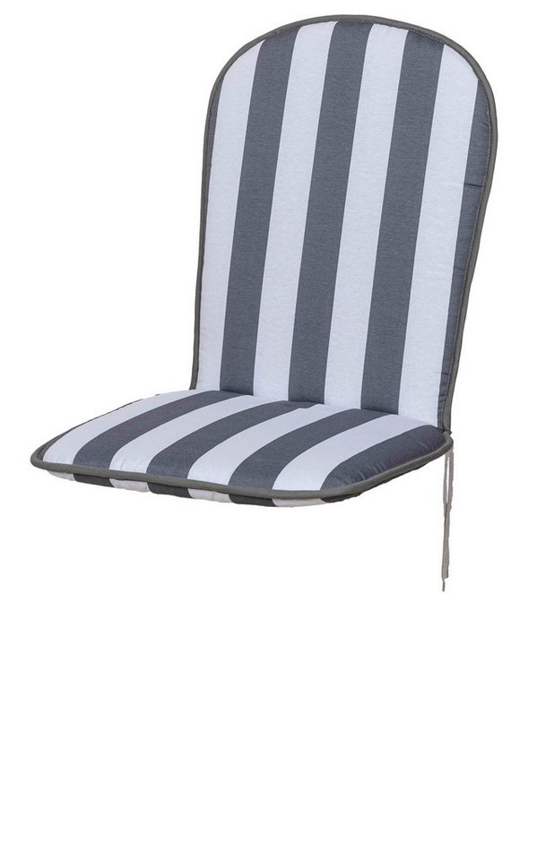KETTtex Polsterauflage Monoblock hoch 2156 grau-weiß Blockstreifen 92x44x3,5 cm KETTtex, (1 St), mit Bindebändern von KETTtex